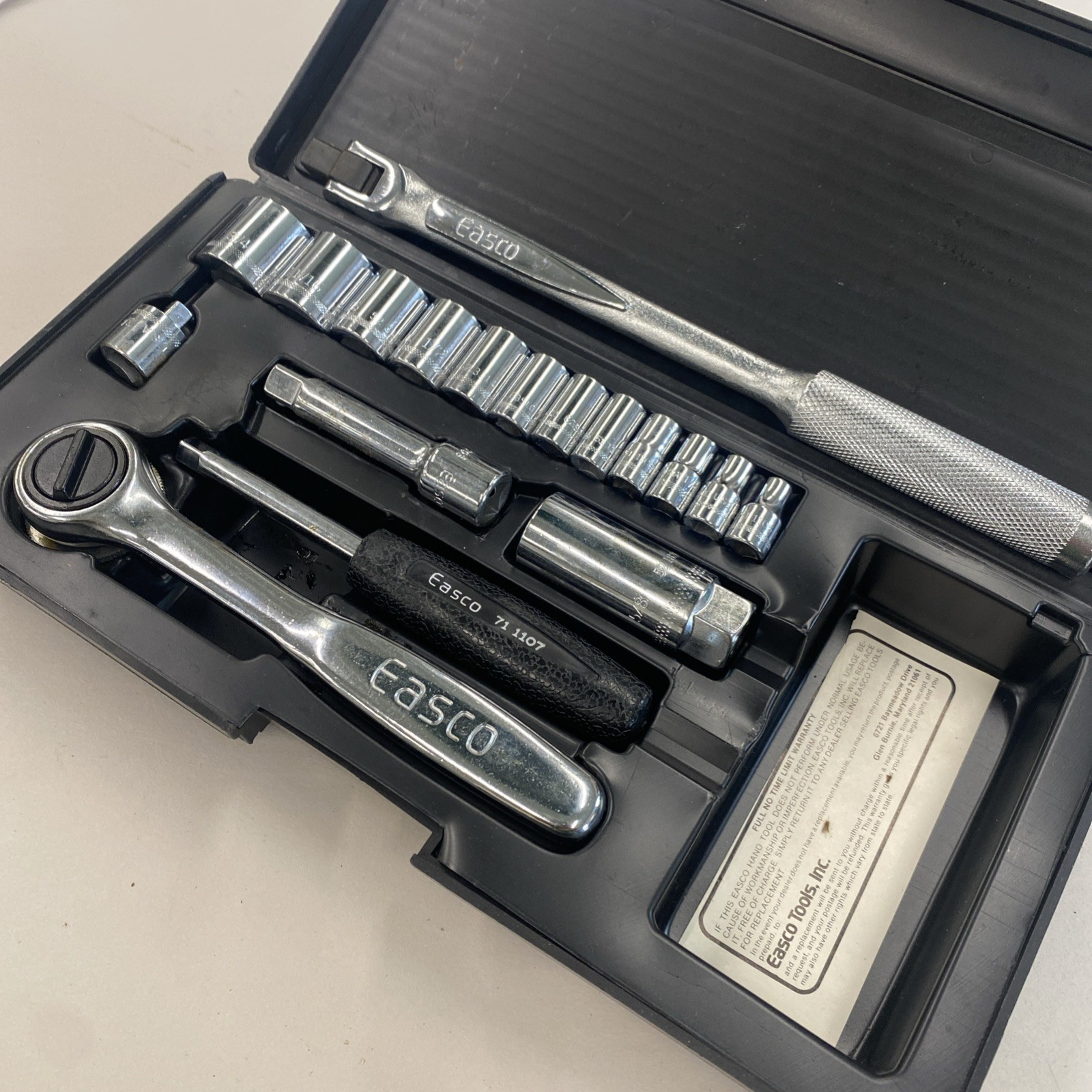Very Rare NOS Easco USA tools 17 pc 1/4