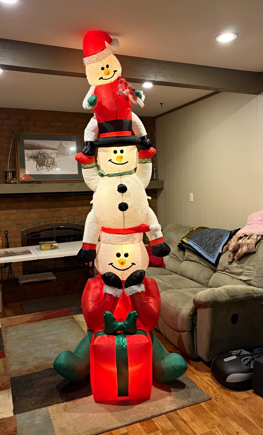Gemmy Snowman Stack Airblown Christmas Inflatable Gemmy Snowman Stack Airblown Christmas Inflatable