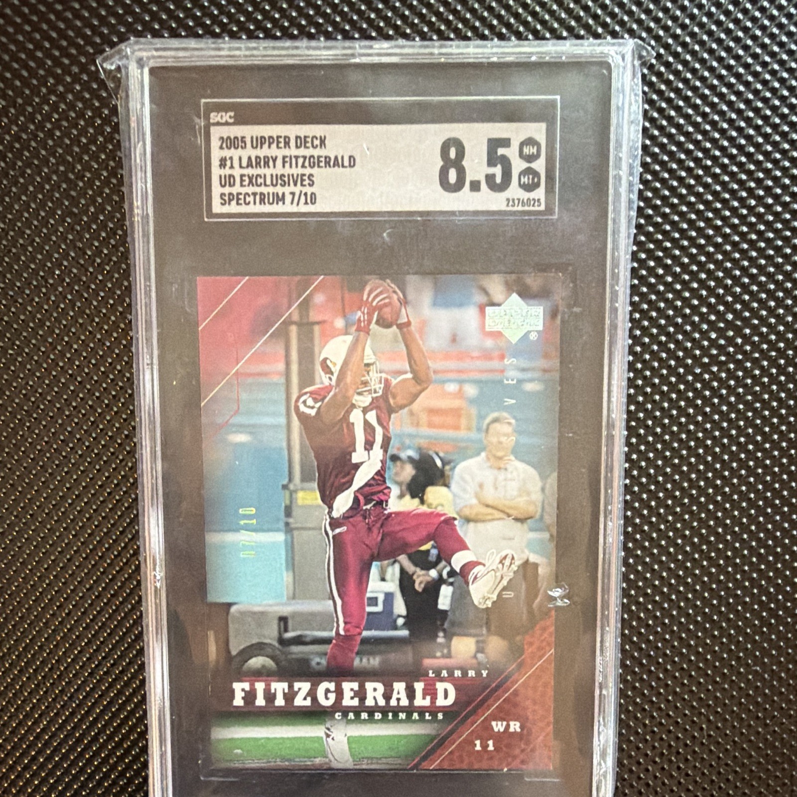 Upper Deck 2005 Larry Fitzgerald UD Exclusives Spectrum #11 /10 SGC 8.5 RARE Upper Deck 2005 Larry Fitzgerald UD Exclusives Spectrum #11 /10 SGC 8.5 RARE