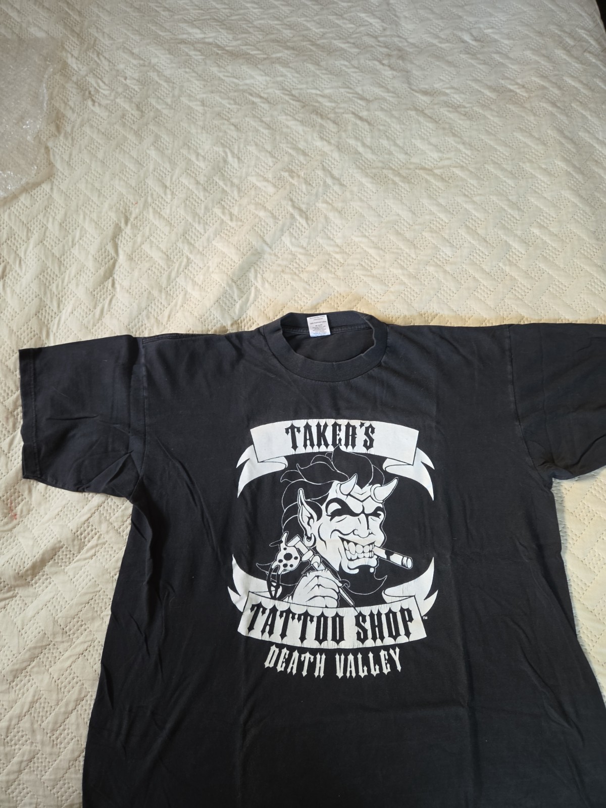 WWF TAKER AUTHENTIC GOT MINE IN HELL T-SHIRT WWE UNDERTAKER Death Valley Tattoo 