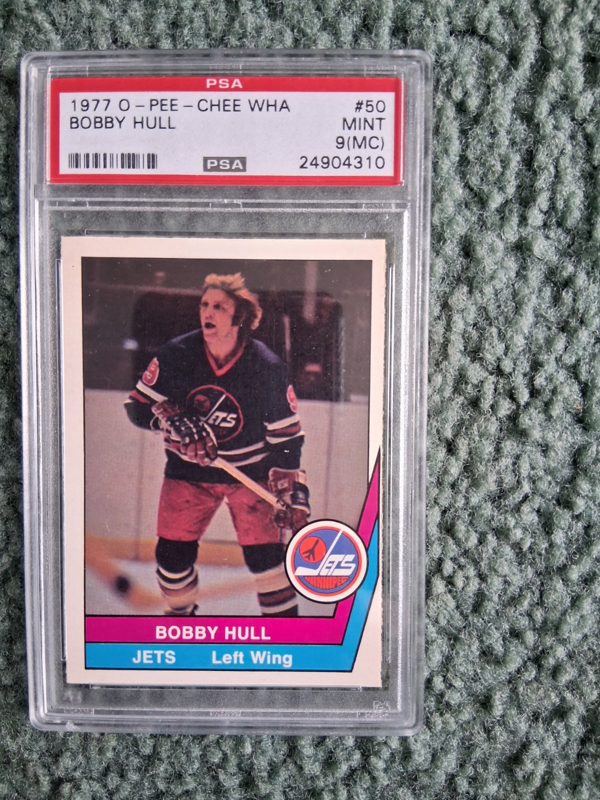 1977-78 O-PEE-CHEE OPC WHA BOBBY HULL #50 PSA 9(mc) HOF **RARE**
