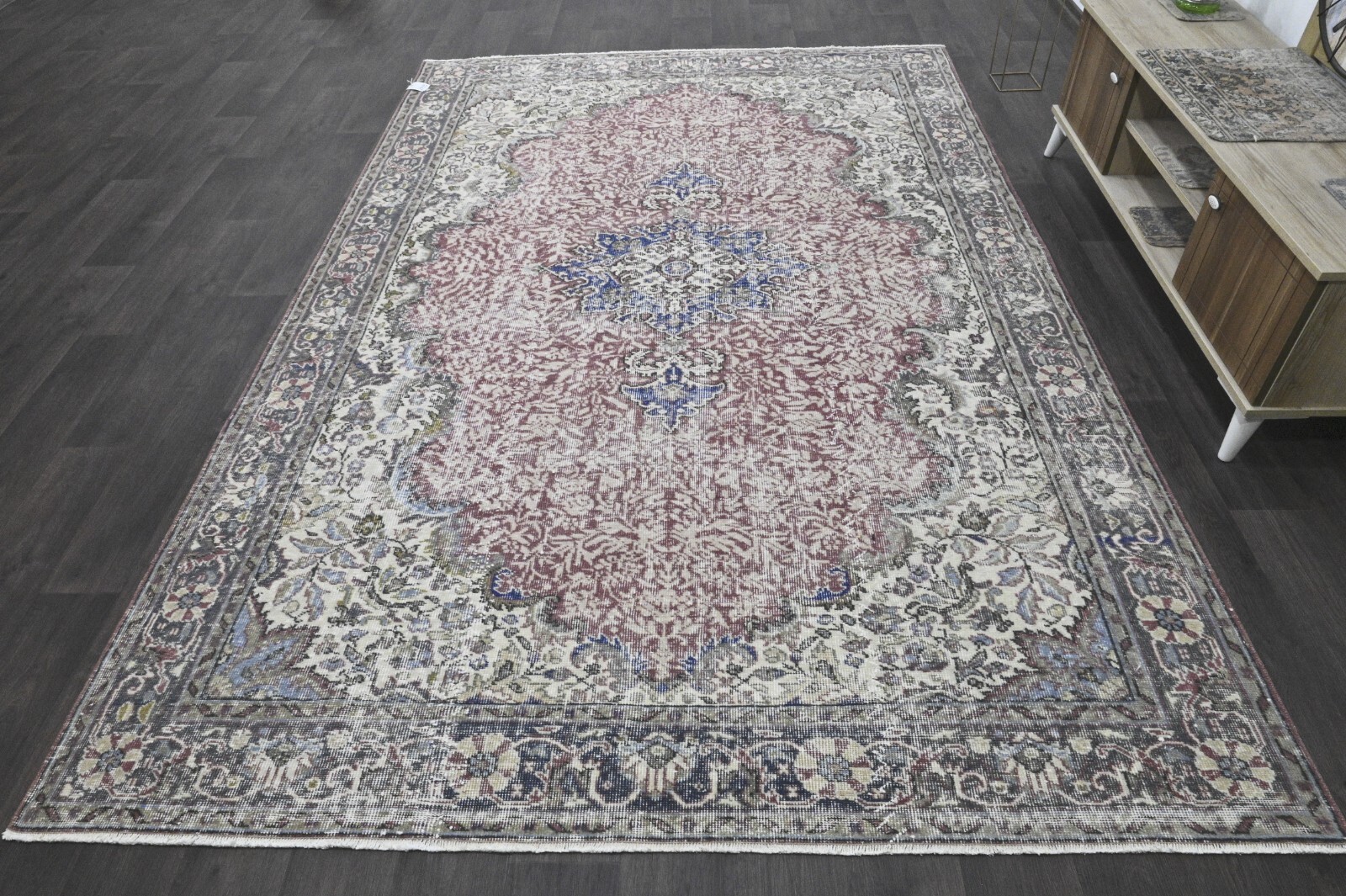 Oushak 7x10,Turkish Rug,vintage,anatolian,PINK,kilim,Bohemian,handmade,wool