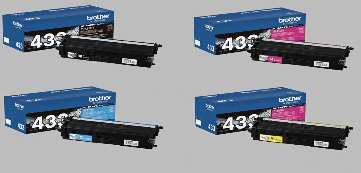 # Brother TN-433 4 Color High Yield Toner Set Genuine OEM USA Stock