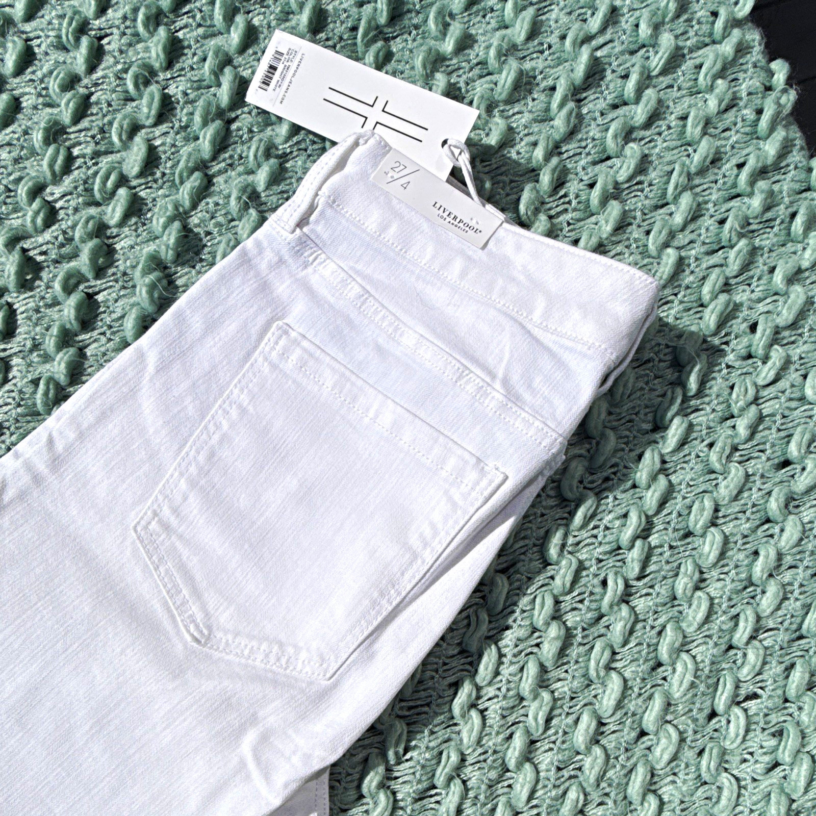 Liverpool Los Angeles The Crop Women\'s Slim Cropped Jeans Size 4 White Mid Rise