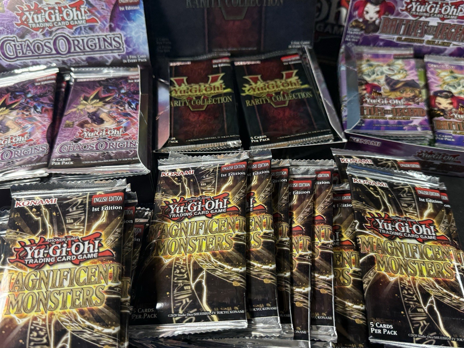 Yugioh 6X Booster Pack Lot; 3X Magnificent Monsters MAMO + 1X: CORI, BLGG, RA05
