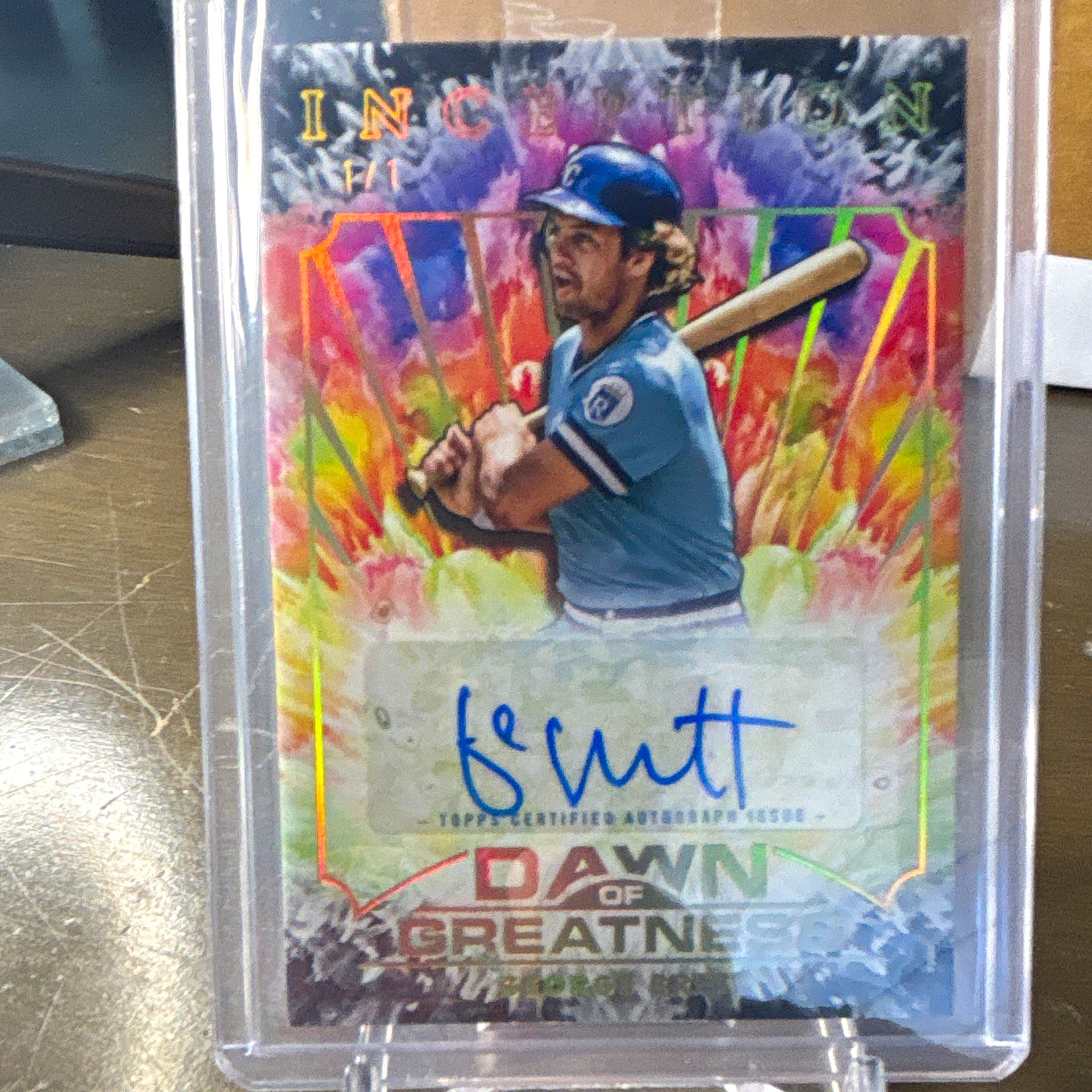 Topps 2025 Inception George Brett DOGA-GB Royals Dawn of Greatness Auto 1/1 Topps 2025 Inception George Brett DOGA-GB Royals Dawn of Greatness Auto 1/1