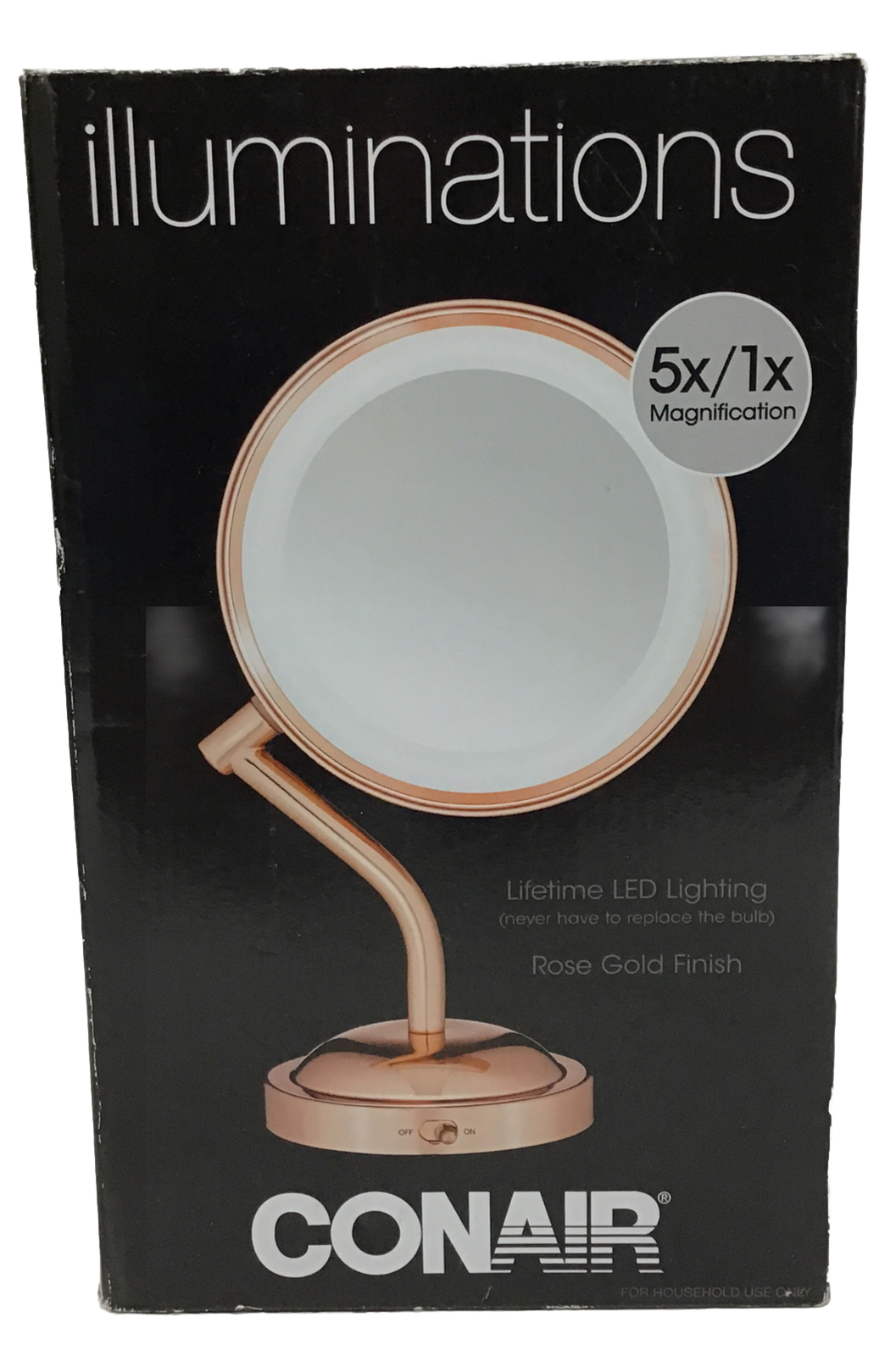 CONAIR Illumination Lifetime LED Lighting In Rose Gold, 5x / 1x Magnification CONAIR Illumination Lifetime LED Lighting In Rose Gold, 5x / 1x Magnification