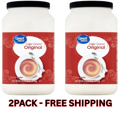 (2 pack ) Great Value Original Value Size Coffee Creamer, 60 oz