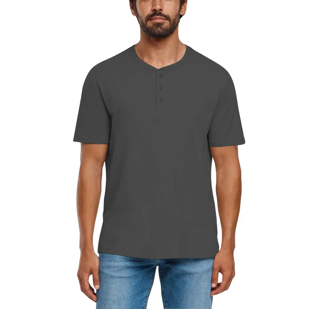Gap Men’s Henley Short Sleeve Tee With 3 Buttons Gap Men’s Henley Short Sleeve Tee With 3 Buttons