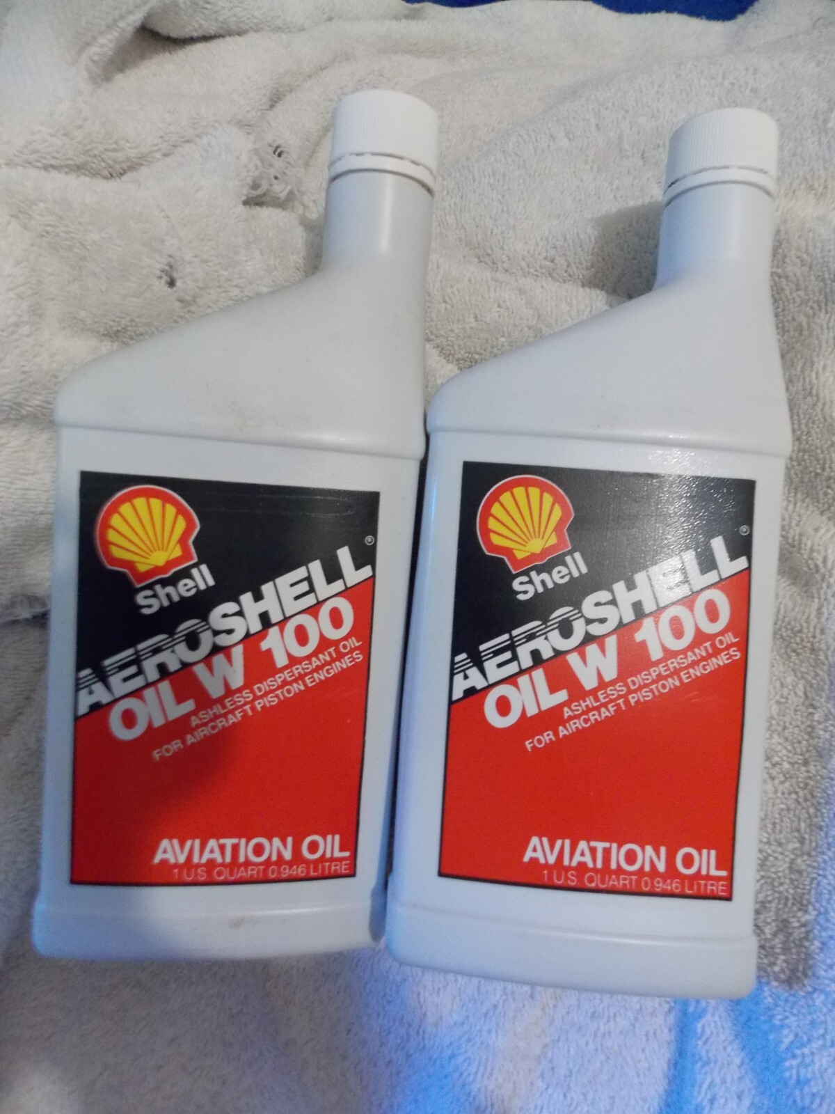 LOT 2 Quarts AeroShell SHELL W-100 Aviation Oil Brand New Aircraft Piston Engine