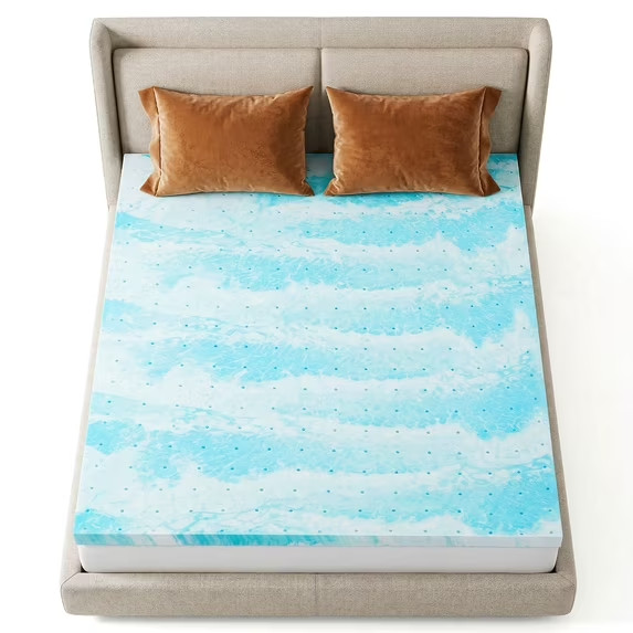 Alvantor Twin Memory Foam Mattress Topper Cooling Gel 2-Inch