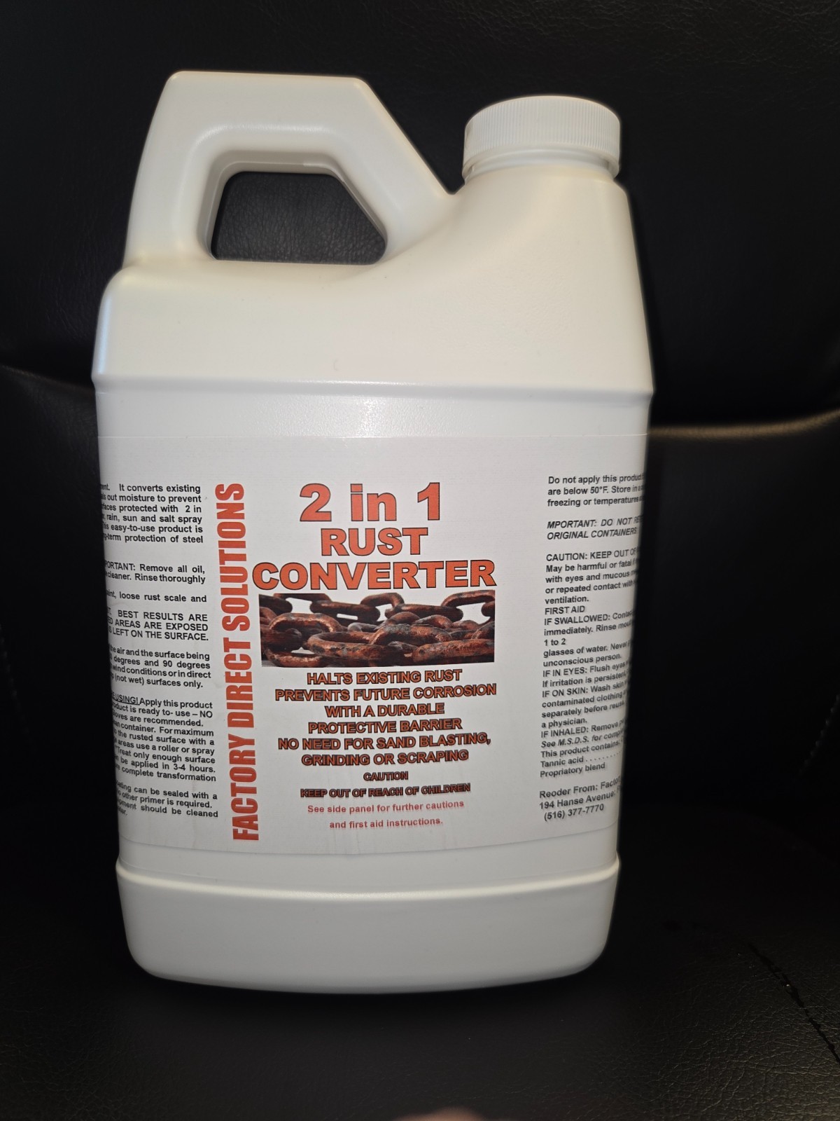 2 in 1 RUST CONVERTER   Converter/Primer/Protector 64 oz Factory Direct