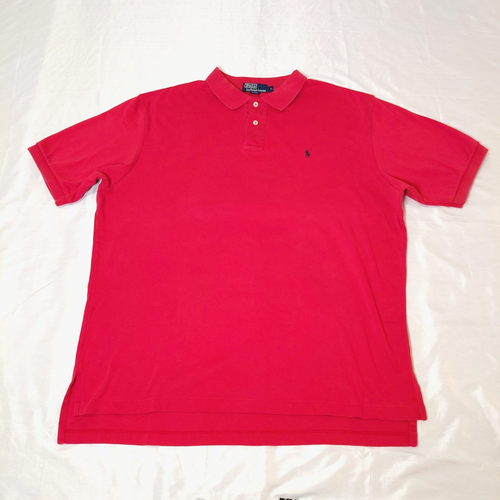 Vintage Polo Ralph Lauren Shirt Mens XL Red Short Sleeve Pony Logo Cotton Polo