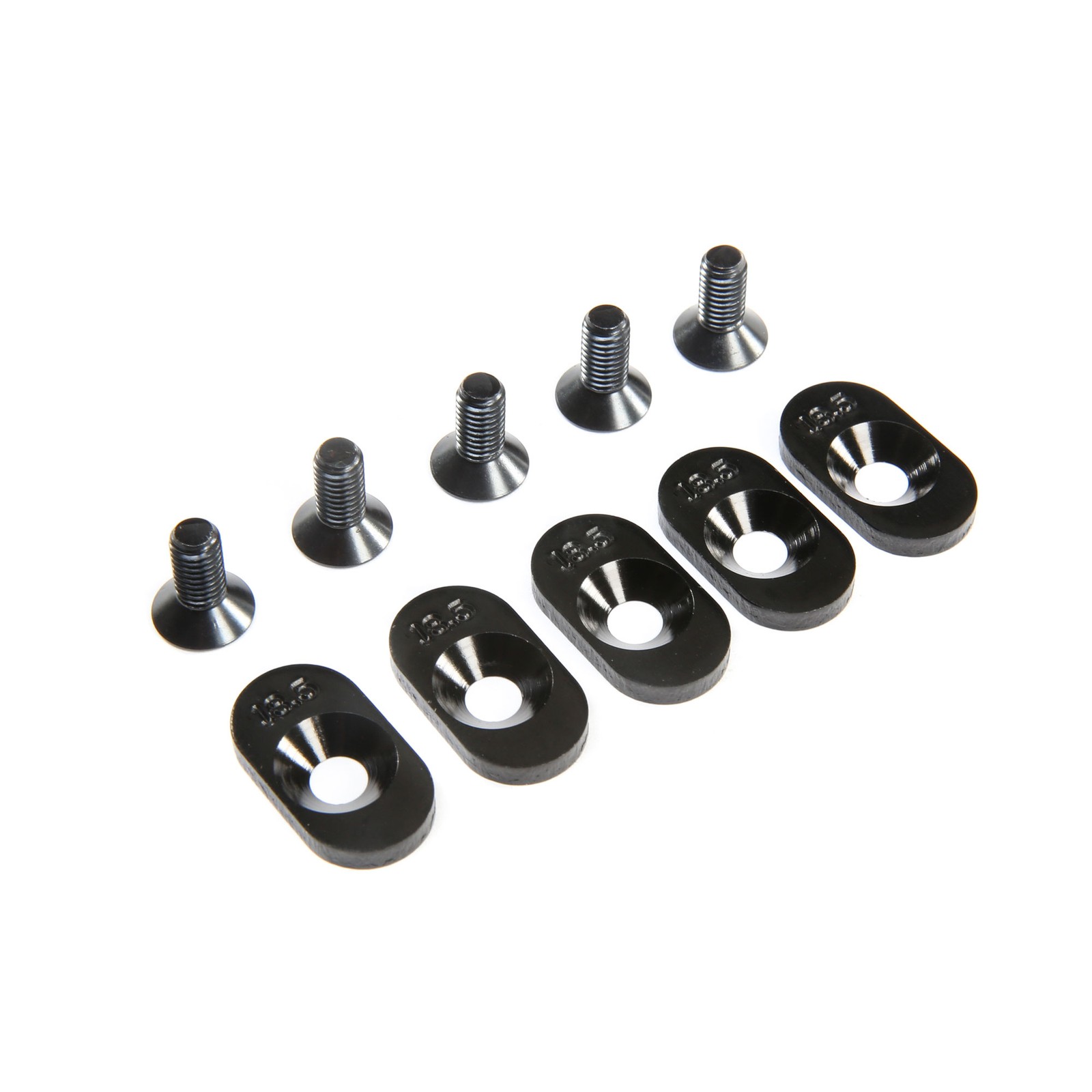 Losi EngineMntInsert&Screws BLK 18.5T5 5ive T 2.0 LOS252100 Gas Car/Truck