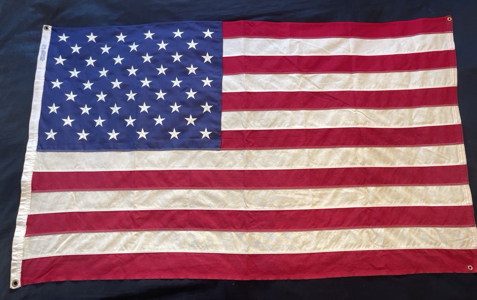 TRUE VINTAGE Annin Defiance 50-Star American Flag 5x3 100% Cotton + Embroidered