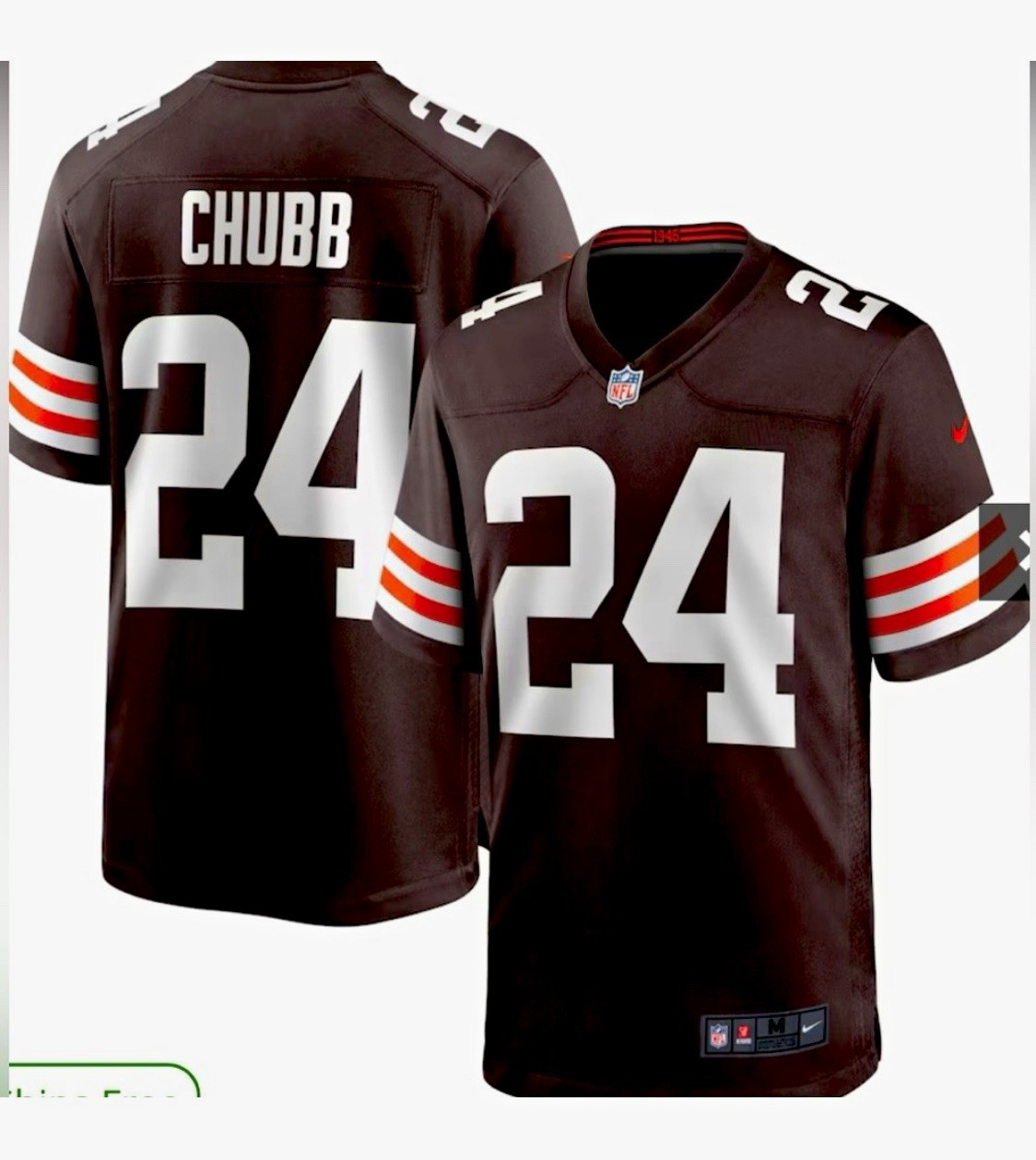 Nike Cleveland Browns Nick Chubb #24 NFL On-Field Jersey Men’s M Brown NWT