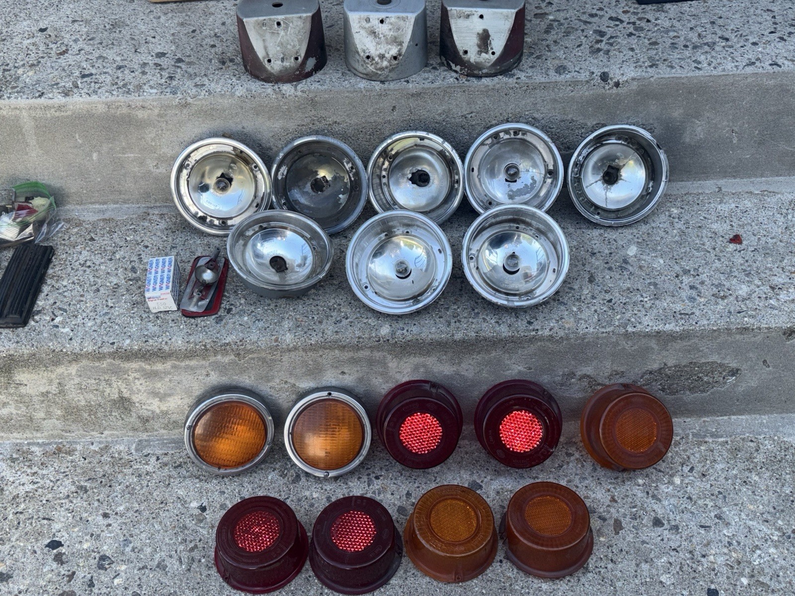 68-73 Opel GT 1900 Hella Tail lights Vintage Original oem Lot of Used Parts