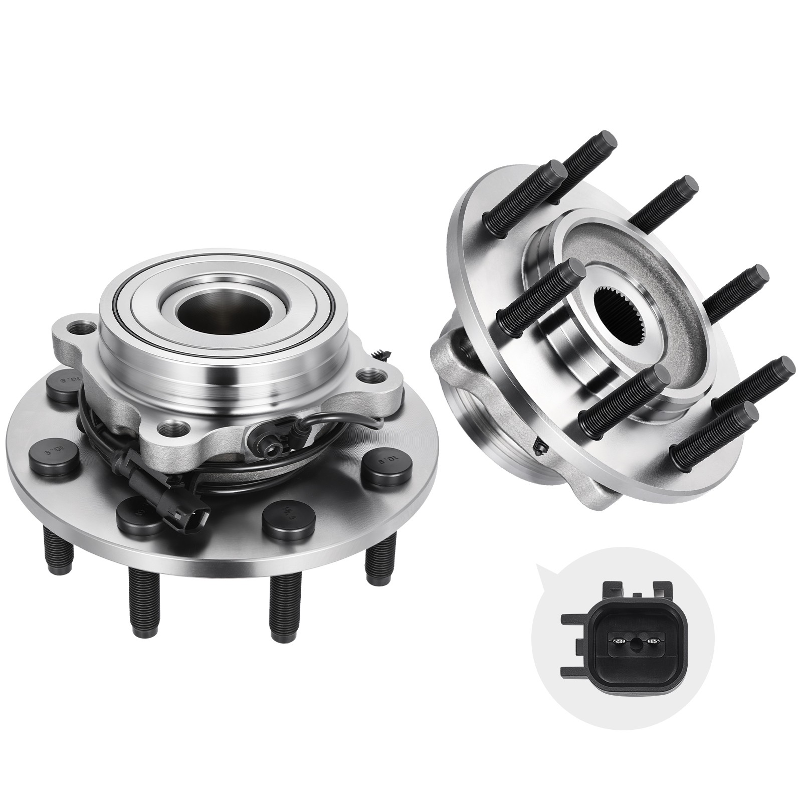 2x Front Wheel Hub Bearing 4WD 8 Lug Fits 2006-2008 Dodge Ram 1500 2500 515101