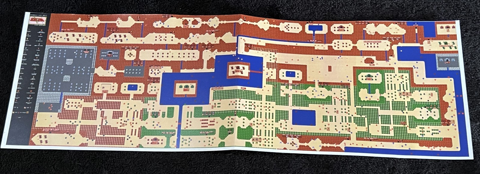 LEGEND OF ZELDA MAP 17 x 5.5 • VINTAGE NINTENDO NES GAMES LEGEND OF ZELDA MAP 17 x 5.5 • VINTAGE NINTENDO NES GAMES