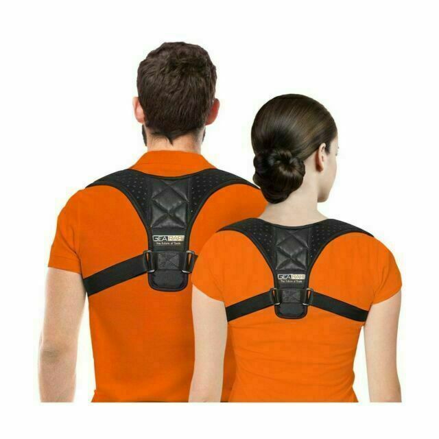 Gearari Upper Back Brace Posture Corrector for Unisex - Black Gearari Upper Back Brace Posture Corrector for Unisex - Black