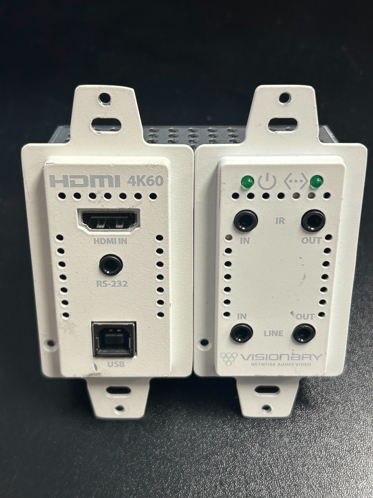 Visionary E5-WP-H 4K60 HDMI Wall Plate A/V over IP Transmitter w/ LAN #95