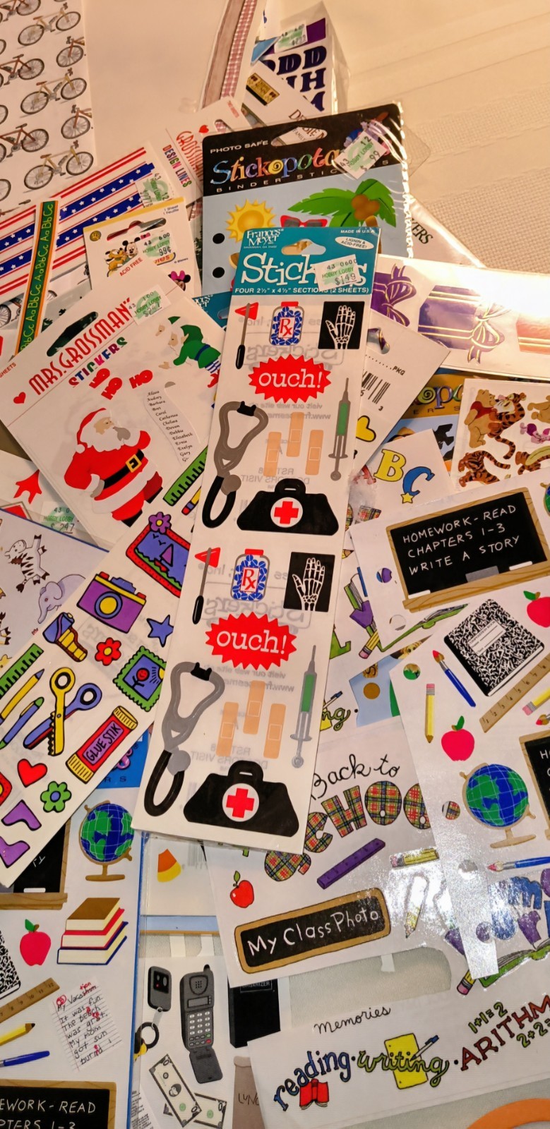 Lot of 100+ Vtg Sticker Sheets-Mrs. Grossman's/SandyLion/Stickapotamus/Disney++ Lot of 100+ Vtg Sticker Sheets-Mrs. Grossman's/SandyLion/Stickapotamus/Disney++