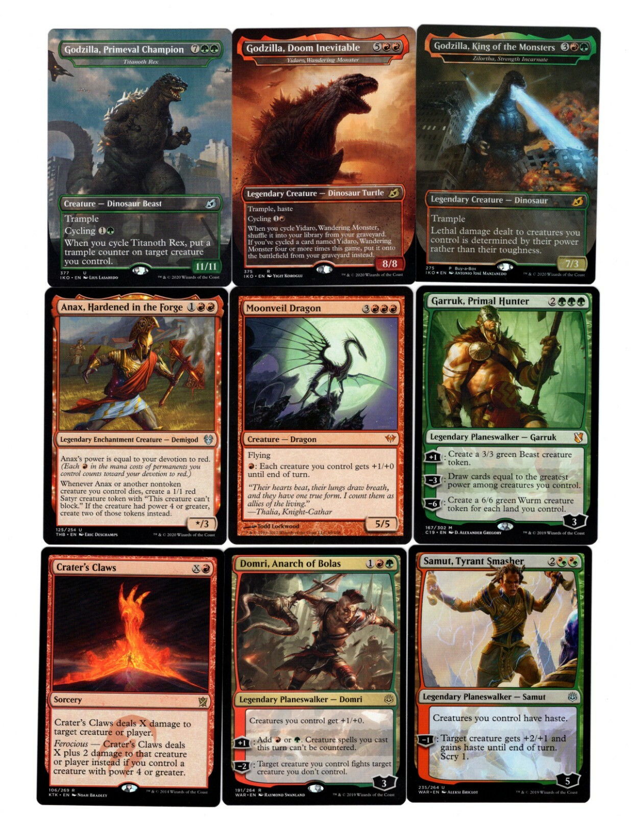 Godzilla King of the Monsters-100 Card EDH/Commander Deck-MTG-Mythics-Rares-RTP