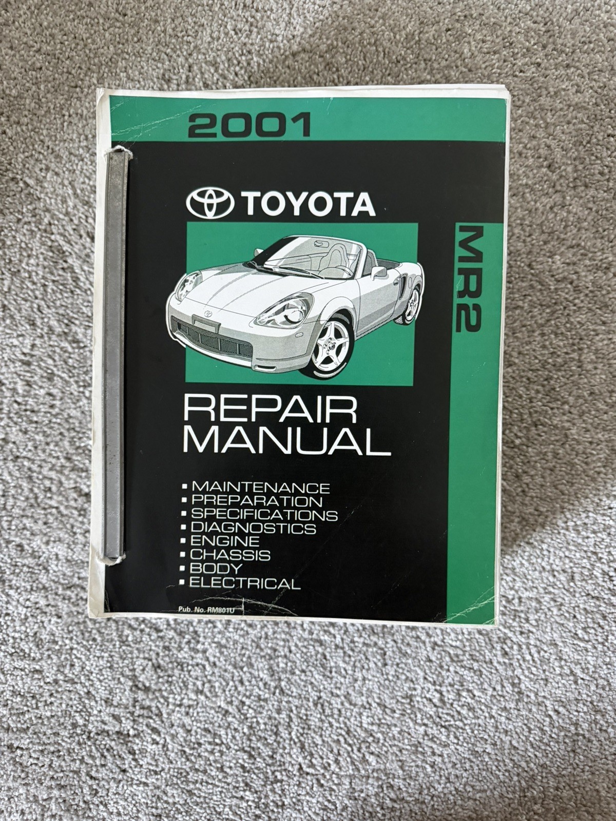 2001 Toyota MR-2 Shop Service Repair Manual Book Engine Drivetrain OEM