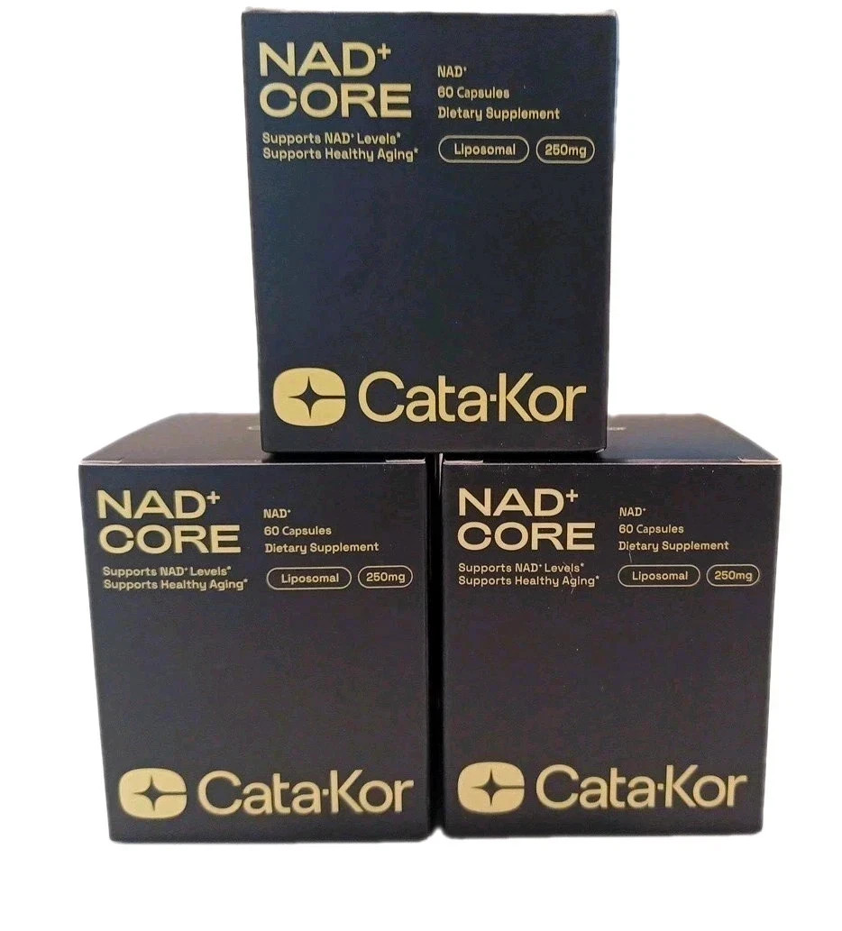 3PCS Cata-Kor NAD+ Advanced 500mg Liposomal NAD+ with Resveratrol |180 Capsules+ 3PCS Cata-Kor NAD+ Advanced 500mg Liposomal NAD+ with Resveratrol |180 Capsules+