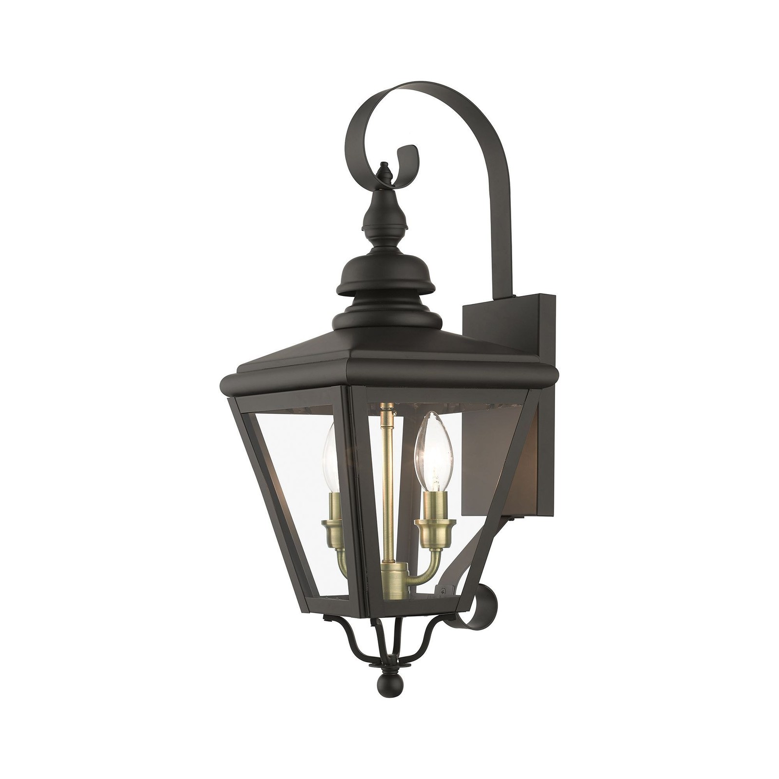 Used Livex Lighting 27372-07 Adams - 2 Light Outdoor Medium Wall Lantern In
