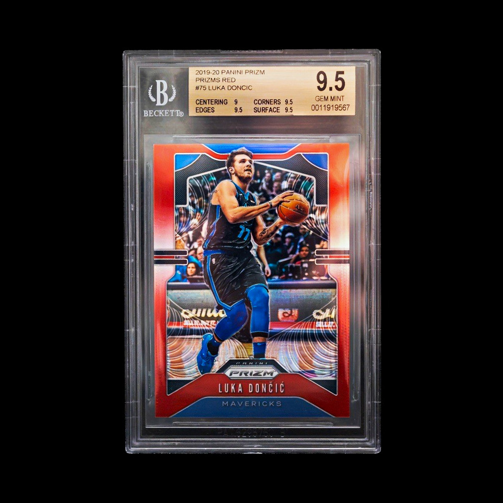 Panini Prizm 2019-20 Luka Dončić #75 Red Prizm /299 Mavericks BGS 9.5 Panini Prizm 2019-20 Luka Dončić #75 Red Prizm /299 Mavericks BGS 9.5
