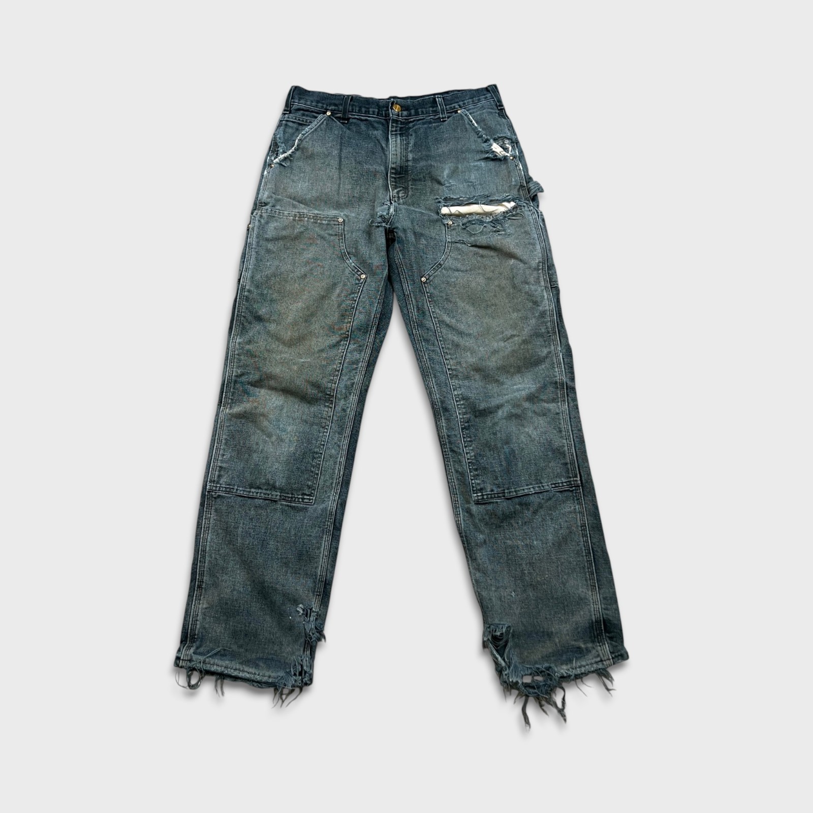 VTG Carhartt Pants Mens 34x34 Black Original Fit Double Knee Distressed USA 90s VTG Carhartt Pants Mens 34x34 Black Original Fit Double Knee Distressed USA 90s