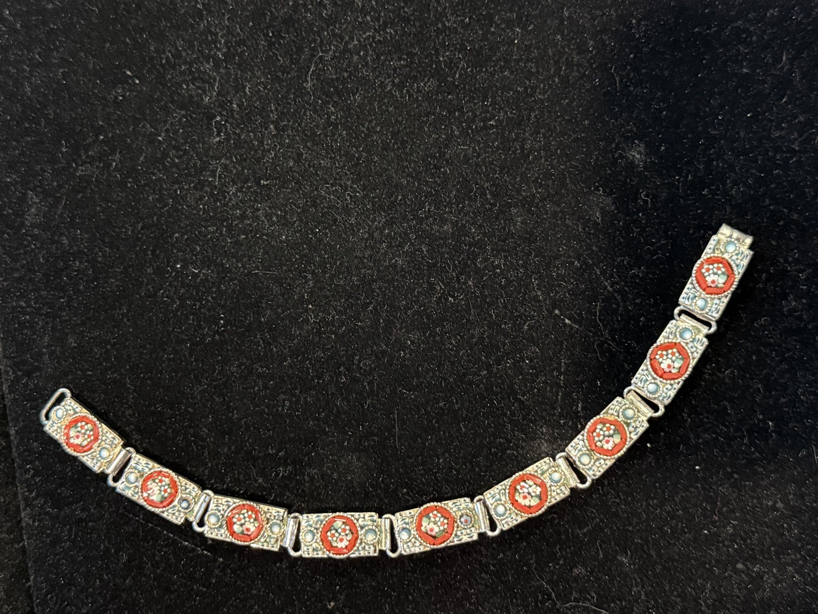 GORGEOUS ANTIQUE MICRO MOSAIC BRACELET GORGEOUS ANTIQUE MICRO MOSAIC BRACELET