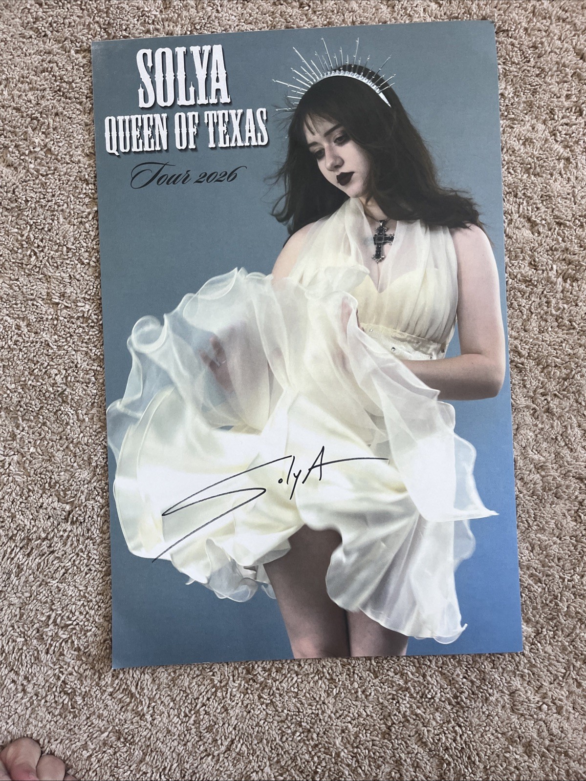 SIGNED Solya Queen of Texas Vip Signed Poster Autographed