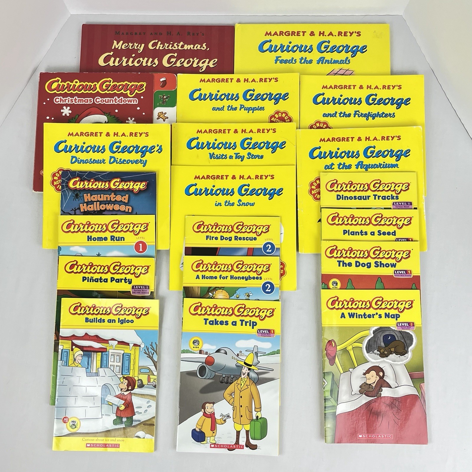 Curious George Lot of 20 H. A. Rey PBS Kids Curious George Lot of 20 H. A. Rey PBS Kids