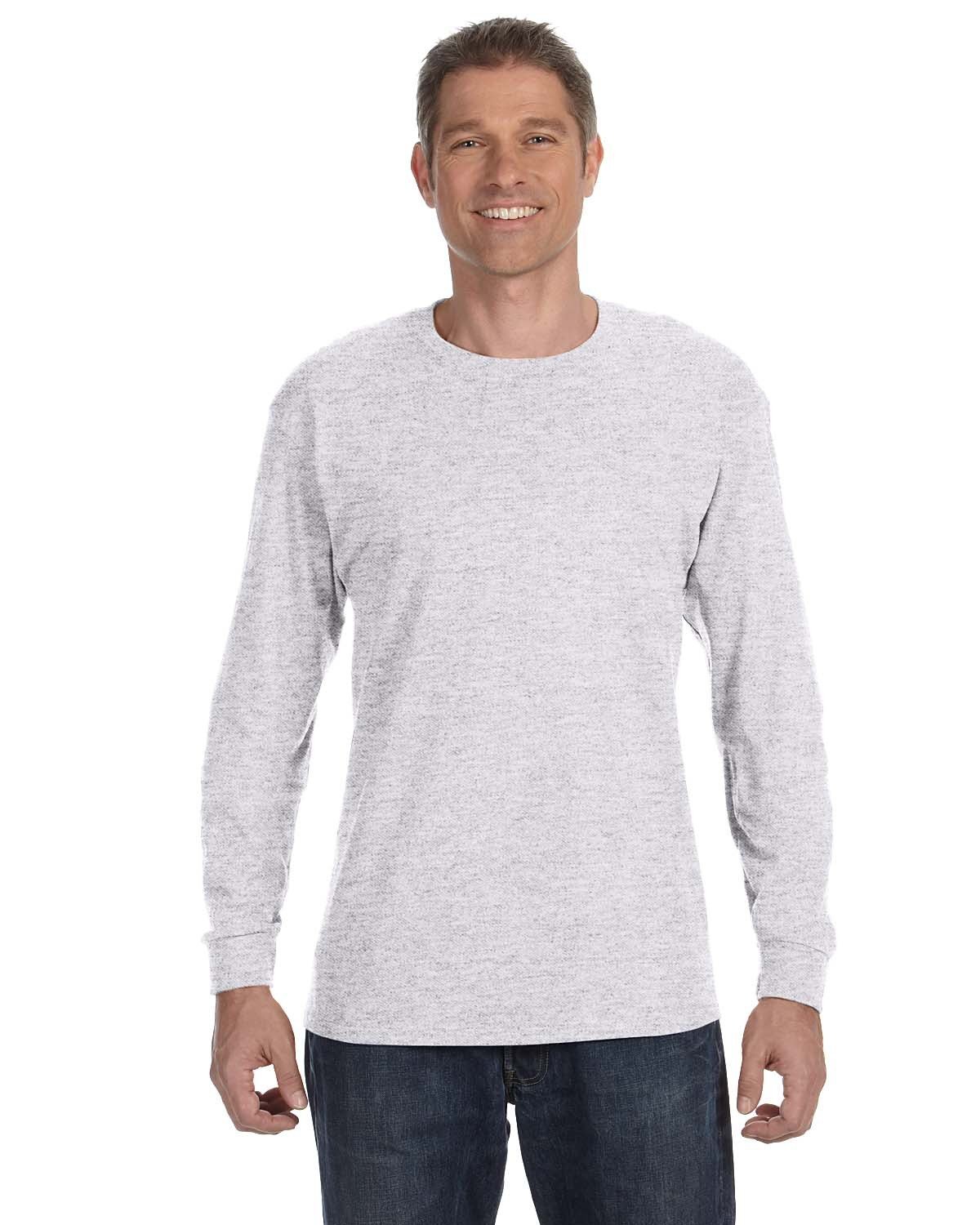 Gildan G540 Men\'s Heavy Cotton Preshrunk T Shirt Long Sleeve Crew Neck T-Shirt