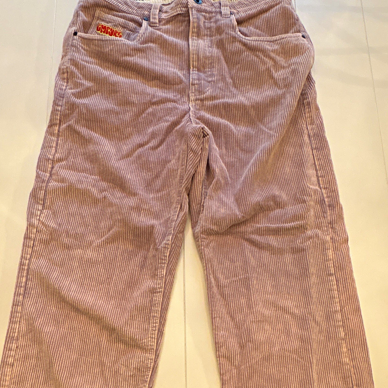 Empyre Men’s Pink Solid Corduroy Flat Front Pants 32\