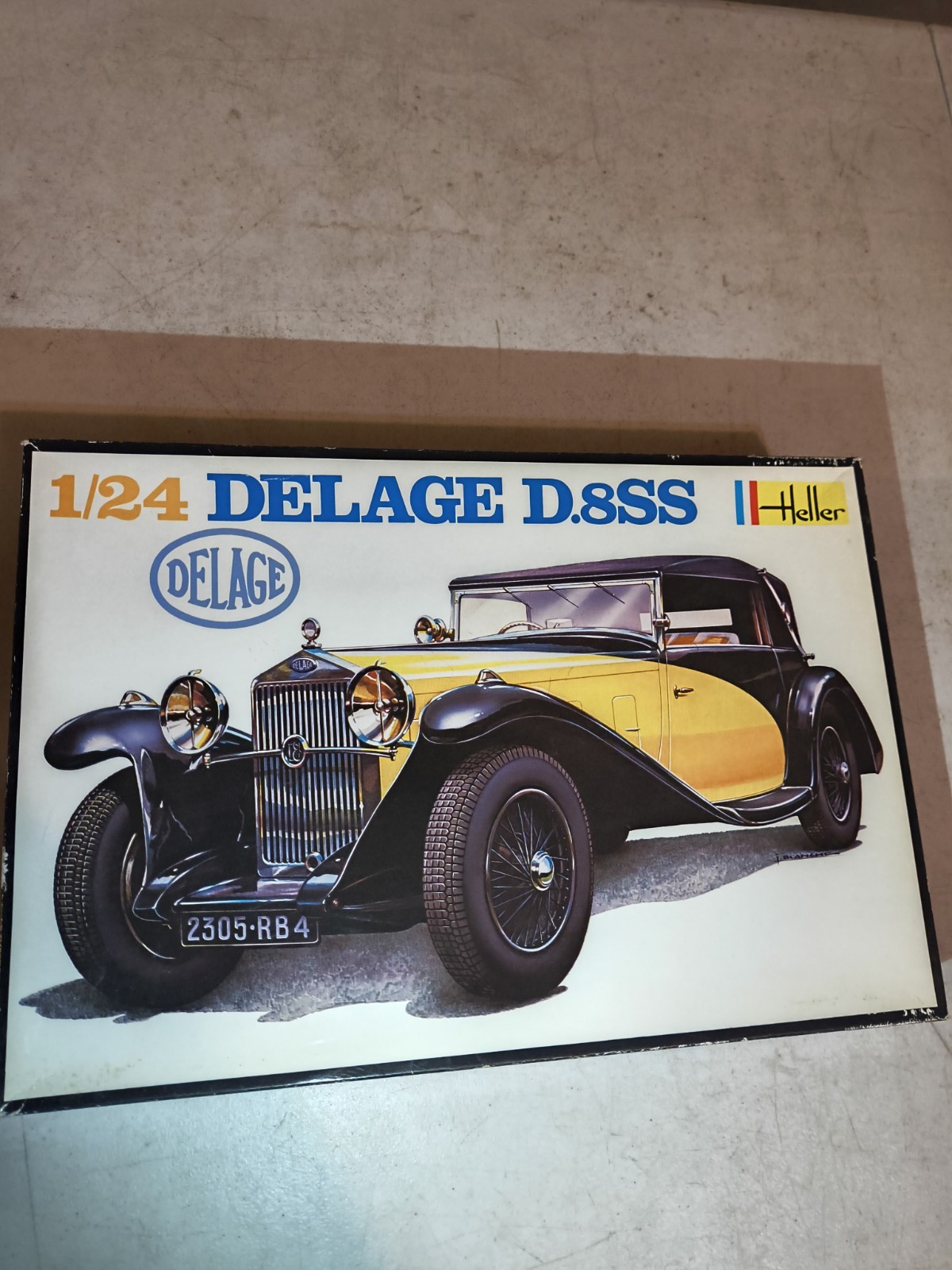 A17E Heller 720 Delage D.8SS 1/24 Vintage NIOB Model Kit