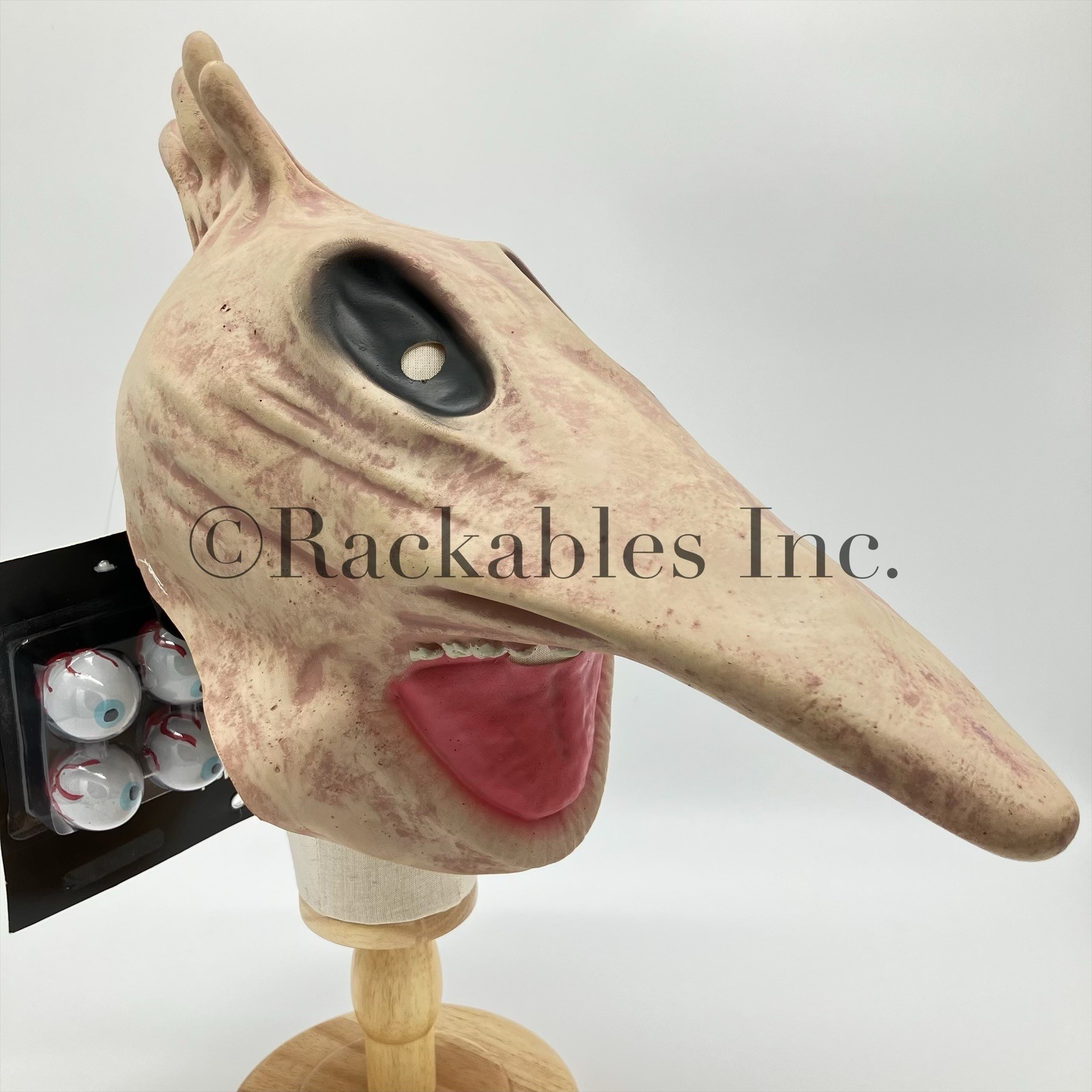 [01569516] Spirit Halloween Beetlejuice Adam Half Mask w/ Eyeballs One Size