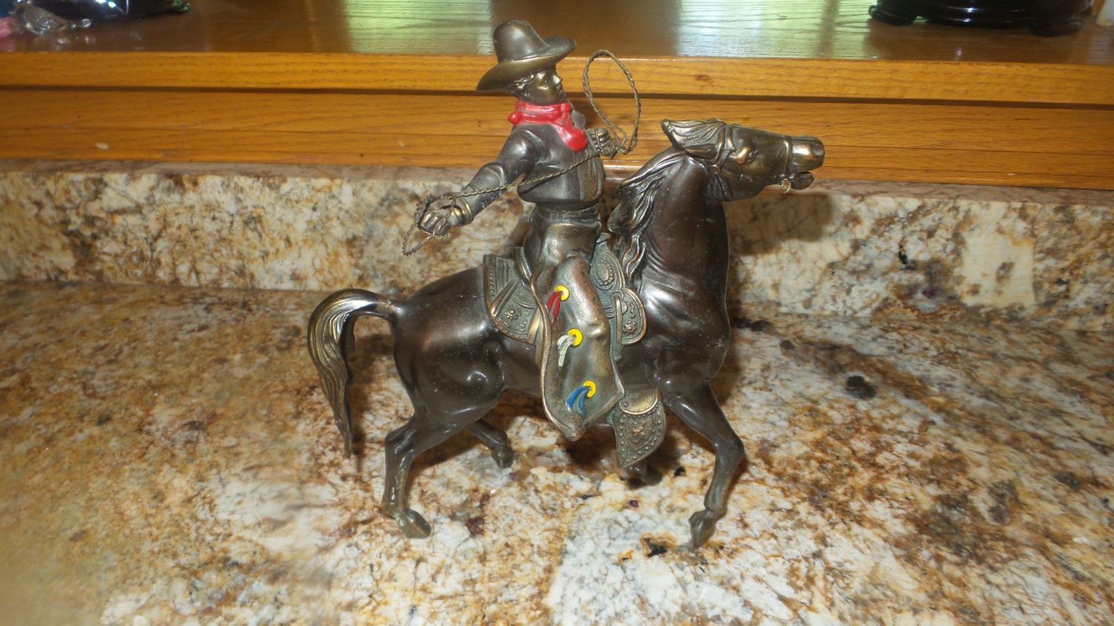 Vintage K&O USA Western Cowboy Rodeo Horse Statue