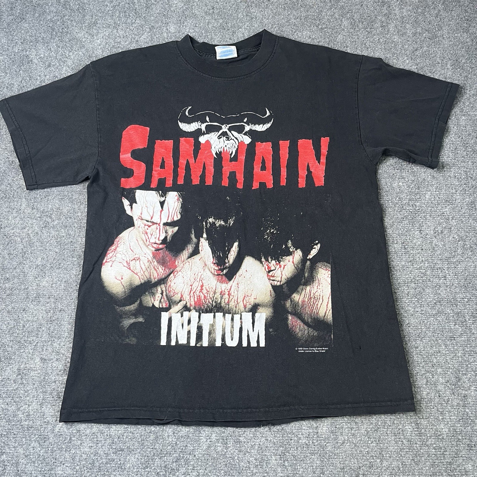 Vtg 1999 Samhain Initium Punk Rock Horror T-shirt Distressed Band Tee 90s Mens L