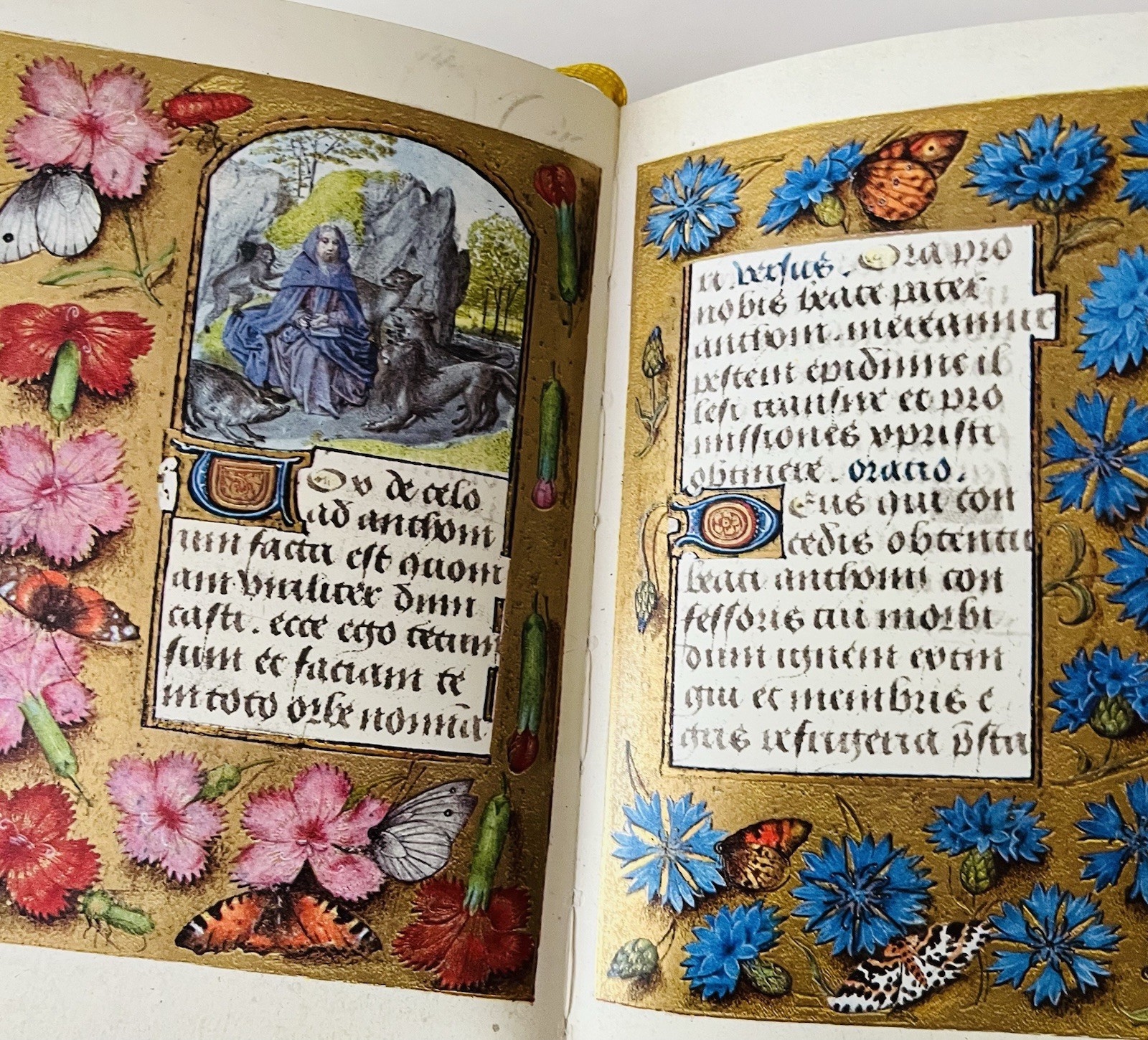 15th-century Illuminated Devotional Manuscript Facsimile 1970 Miniature W/ Cover