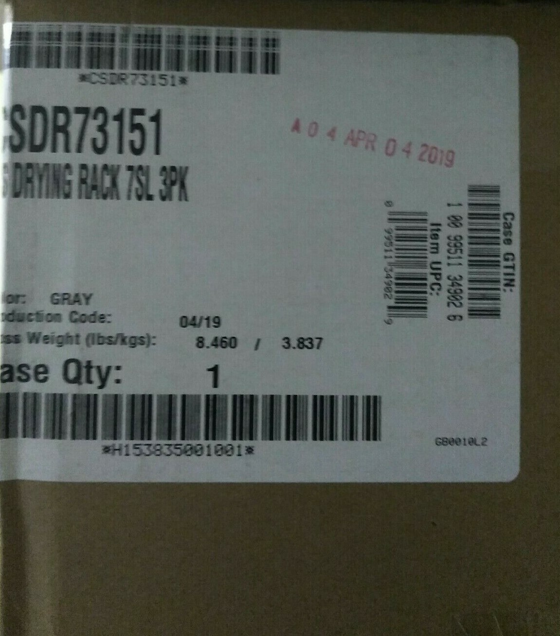 NEW CASE OF 3 Cambro Drying Shelf Rack 7 Slots Gray ABS Camshelving CSDR73151 NEW CASE OF 3 Cambro Drying Shelf Rack 7 Slots Gray ABS Camshelving CSDR73151