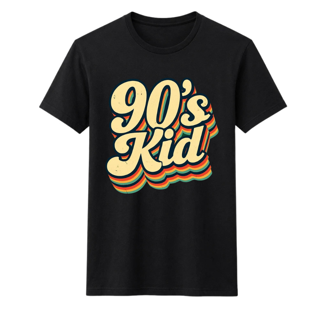 90s Kid Shirt Premium Print Retro Vintage 1990s Nostalgia Graphic T-Shirt
