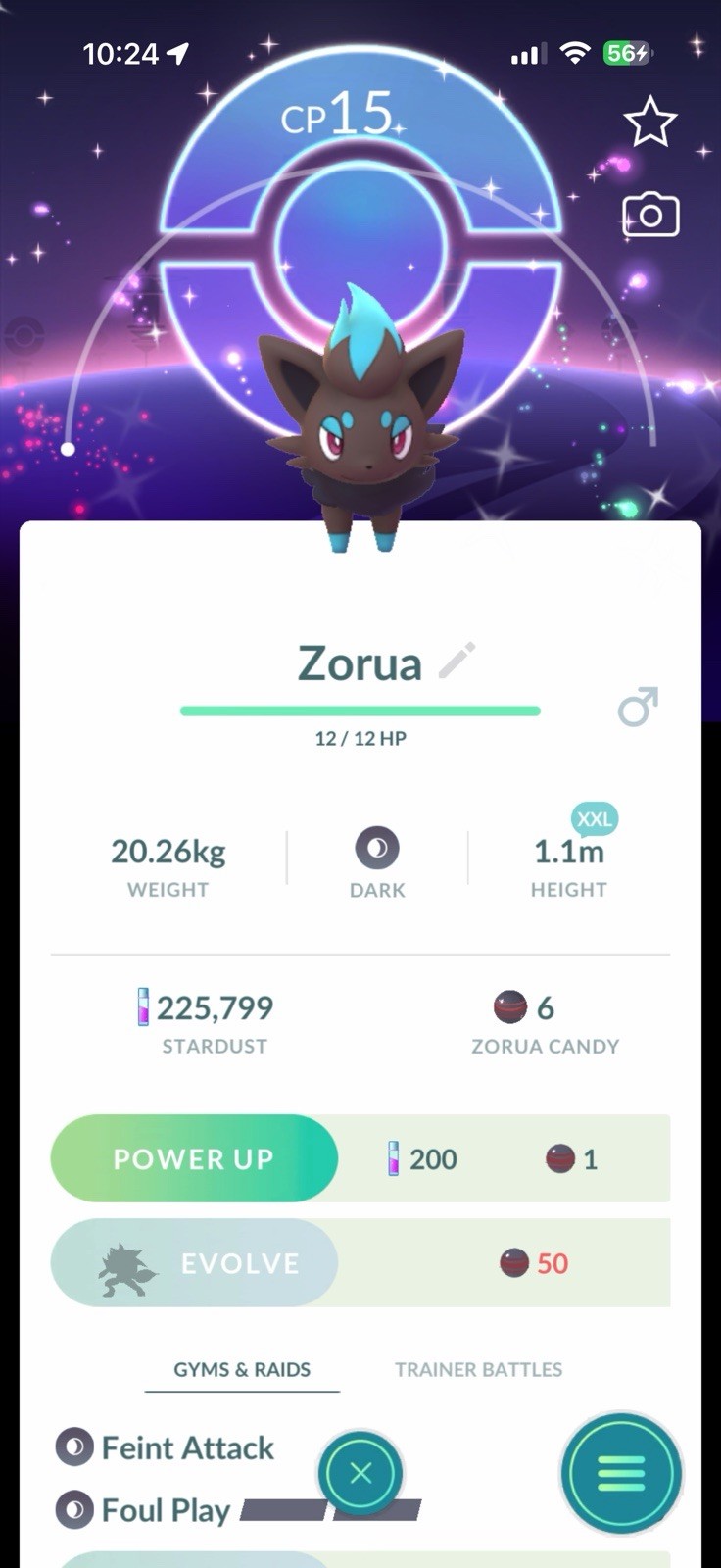 Shiny Background XXL Zorua (Lvl 1) 20k/1mil Dust Trade ONLY MALES LEFT AVAILABLE Shiny Background XXL Zorua (Lvl 1) 20k/1mil Dust Trade ONLY MALES LEFT AVAILABLE