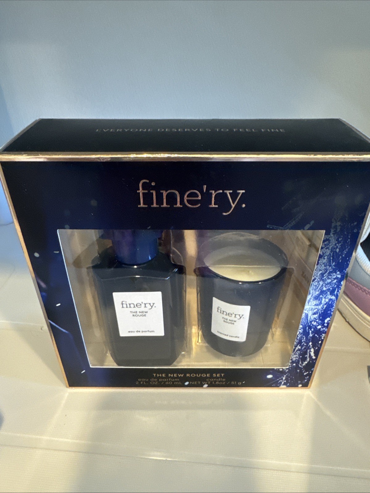Fine\'ry The New Rouge Eau de Parfum 2oz + Scented Candle Gift Set NIB Fine\'ry The New Rouge Eau de Parfum 2oz + Scented Candle Gift Set NIB