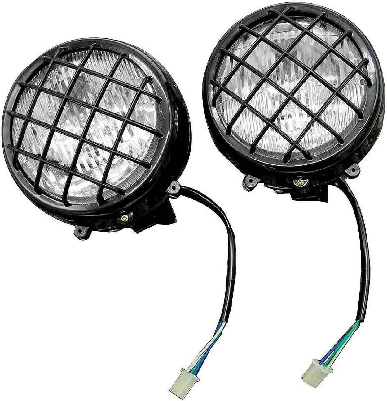 2 x NEW Headlights Yamaha Banshee 1987-2006 lens bulbs lights grills Warrior