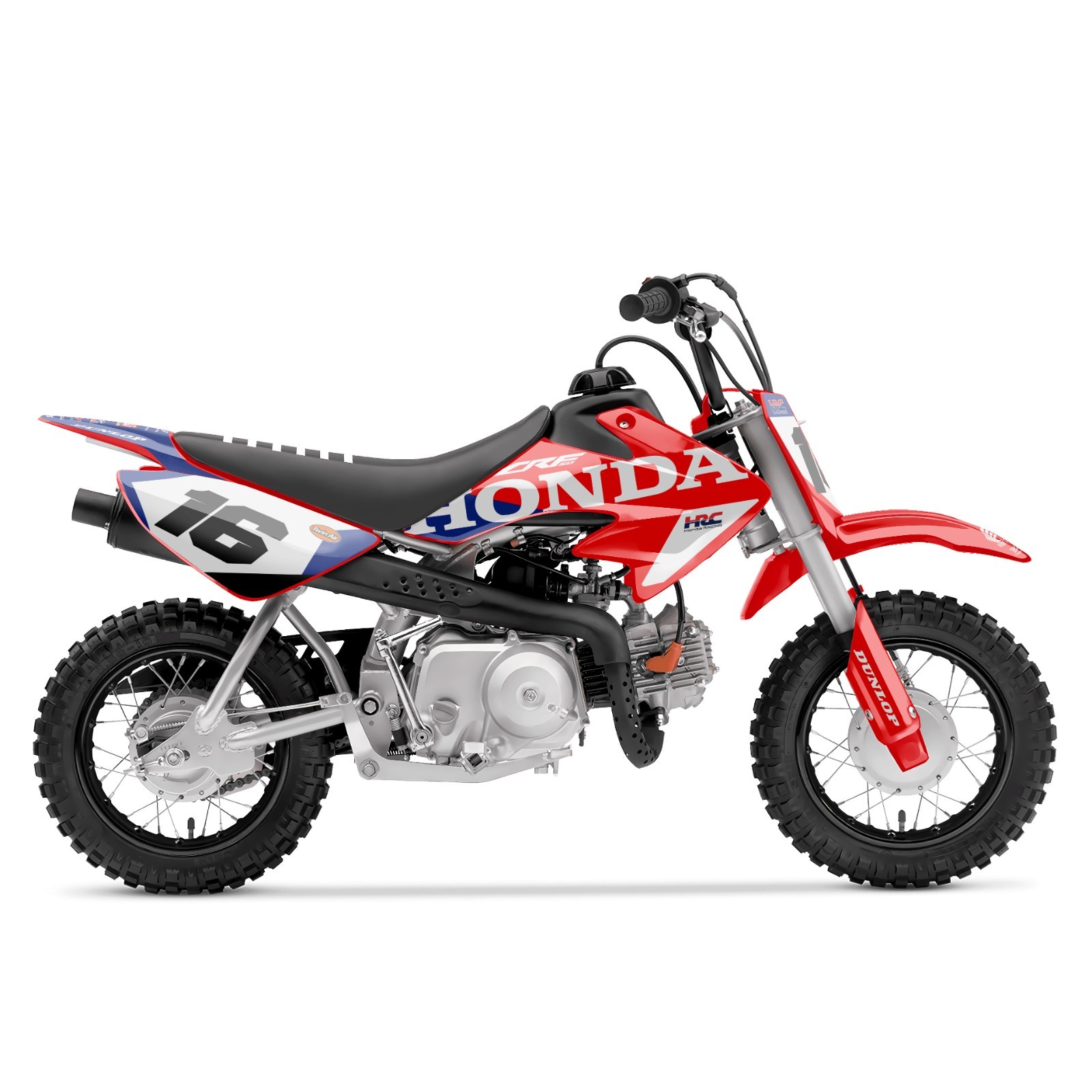 CRF 50 2004-2027 SEMI CUSTOM GRAPHICS KIT, 27 DESIGN 2 MINI PLATES STICKERS INCL