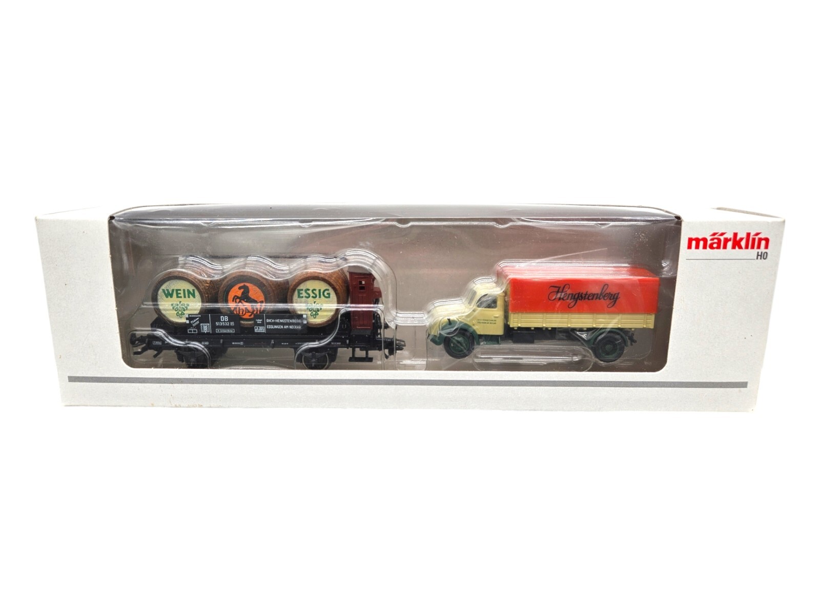 Marklin H0 - 48008 Museum Car set for 2008 - Wooden Barrel Car and Metal Truck Marklin H0 - 48008 Museum Car set for 2008 - Wooden Barrel Car and Metal Truck