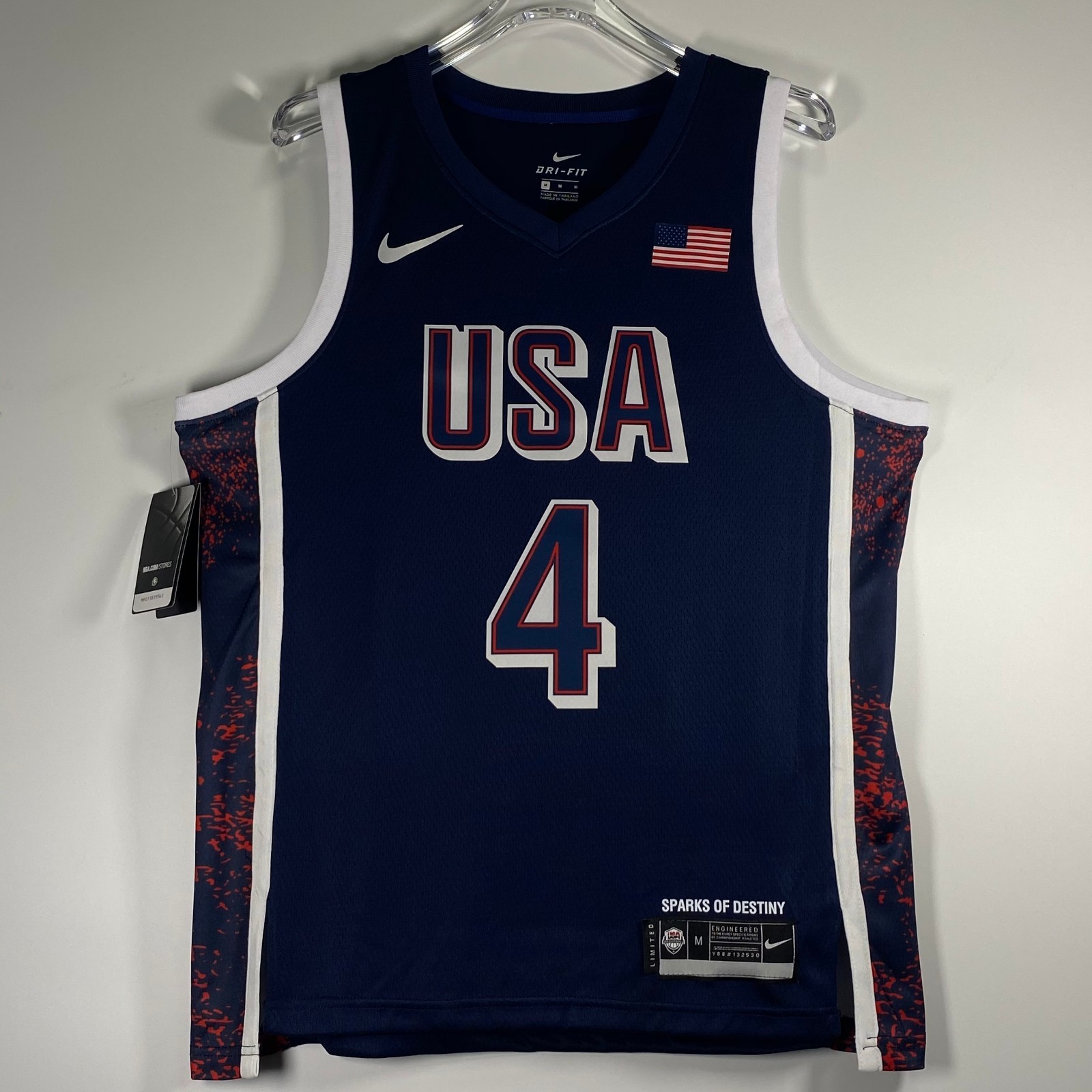 Stephen Curry #4 Blue Brand New Embroidered